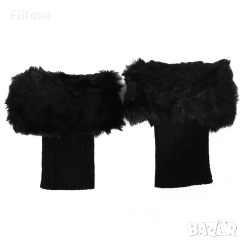 Дамски плетени гети с пух, различни цветове, снимка 15 - Дамски чорапи - 52644462