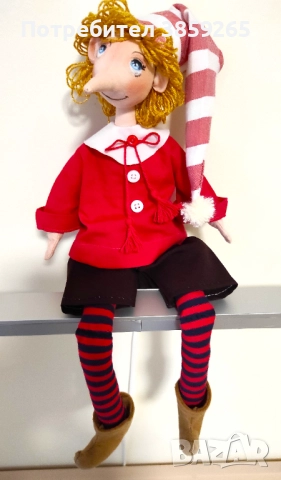 Кукла Пинокио. Ръчна изработка. , снимка 5 - Кукли - 52420931