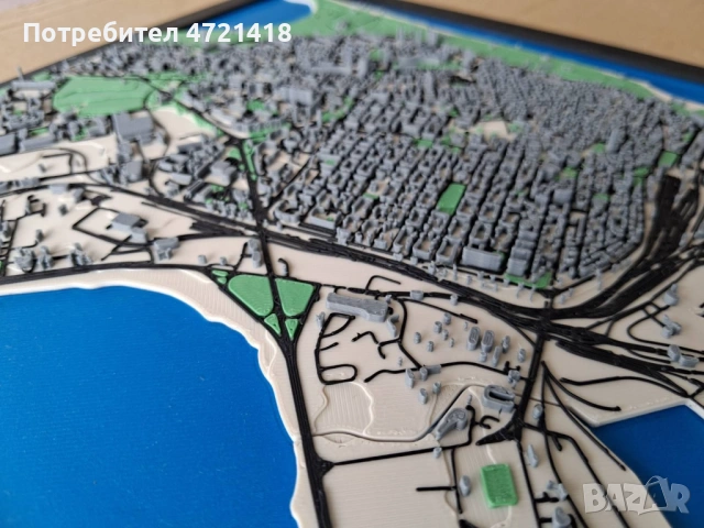 Бургас на длан! 3D декоративен макет – Уникален декор!, снимка 6 - Декорация за дома - 54026015