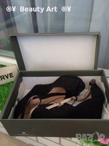 Елегантни Сандали на платформа - 37 ми номер, снимка 7 - Сандали - 30409024