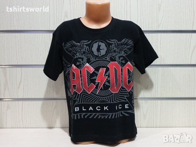 Нова детска тениска с дигитален печат на музикалната група AC/DC - BLACK ICE, снимка 7 - Детски тениски и потници - 40680106
