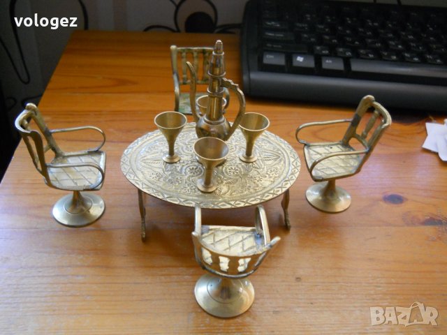Бронзов арабски кухненски комплект - (миниатюра), снимка 1 - Антикварни и старинни предмети - 31548523