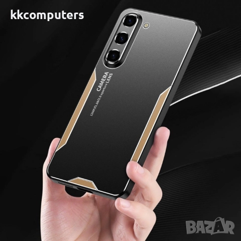 Защитен калъф с Протектор за Samsung Galaxy A17 5G / A17 4G - Алуминиева Сплав, TPU, PC [Златист, Ср, снимка 5 - Калъфи, кейсове - 52198324