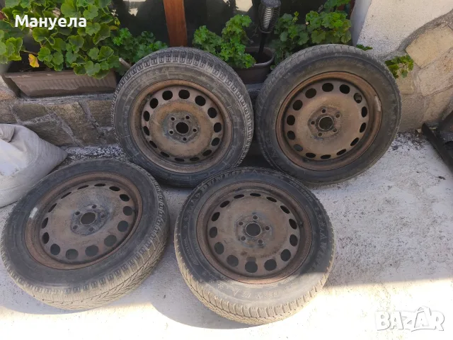 железни джанти 5х112 16 цола с зимни гуми 205/55/16 