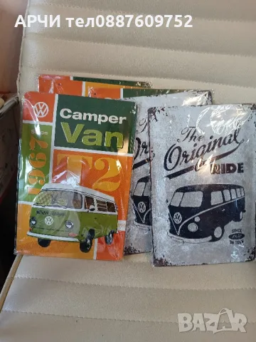 Volkswagen Germany Оригинална метална табела 30 /20 Фолксваген Германия кутия касичка възглавница 