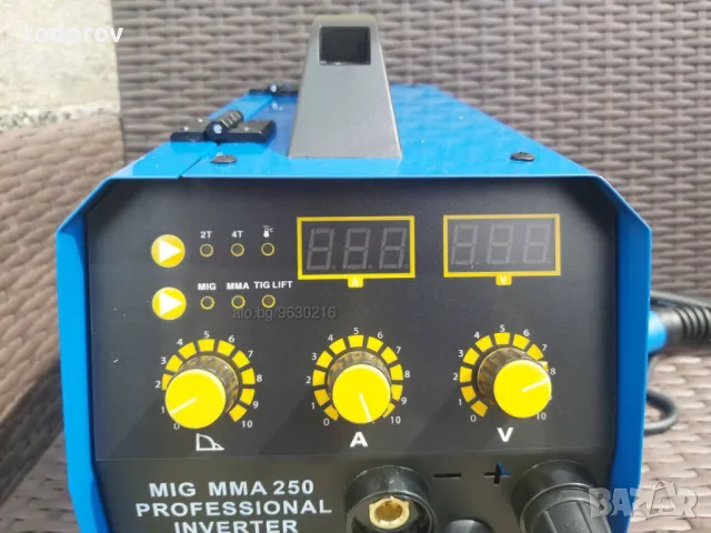 PROFESIONAL MAX 250 Инверторно Електрожен +Телоподаващо MIG 250А - 3м. евро шланг, снимка 7 - Други машини и части - 49941776