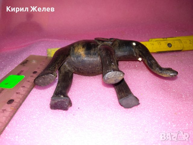 СТАРО АБАНОСОВО СЛОНЧЕ ФИГУРКА СТАТУЕТКА от АБАНОС АФРИКА РЪЧНА ХУДОЖЕСТВЕНА ИЗРАБОТКА 16955, снимка 8 - Статуетки - 44313686