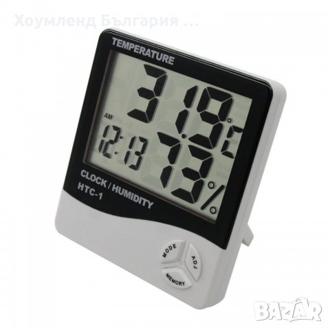 Термометър за дома 3в1 с дигитален дисплей, влагометър и часовник, снимка 5 - Други - 29463907