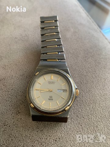 Vintage Seiko Quartz SQ100 #8123-6030 Day Date Gold Men's 36mm Wrist Watch, снимка 2 - Мъжки - 42029996