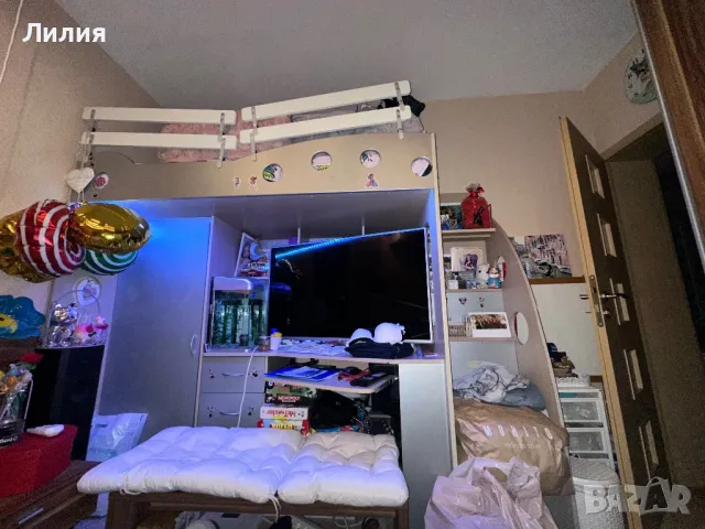 Двуетажно легло, снимка 3 - Мебели за детската стая - 49048813