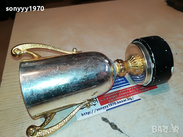 купа/ваза-инокс и злато от франция 0502231513, снимка 4 - Антикварни и старинни предмети - 39562774