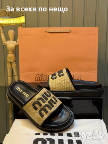 Miu Miu Дамски Чехли Миу Миу - Различни Цветове Код SK1360, снимка 5 - Чехли - 54336923