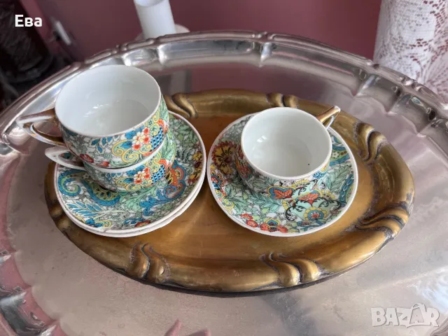 Три старинни сета за късо кафе Haas & Czjzek, 1934-1945 г, снимка 6 - Антикварни и старинни предмети - 49506600