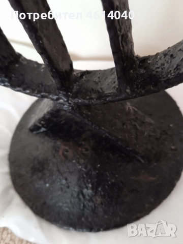 Свещник кован 27 см , снимка 5 - Други - 52586134