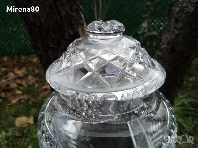 Огромна кристална ваза винтидж, снимка 2 - Вази - 52959125