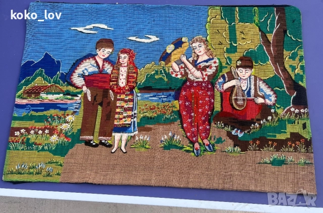 Стар гоблен тъкан, снимка 14 - Антикварни и старинни предмети - 51644289