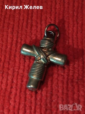 СТОМАНЕНО СРЕБРИСТО АРТ КРЪСТЧЕ ВИНТИДЖ СТИЛ 27347, снимка 2 - Колиета, медальони, синджири - 36827803