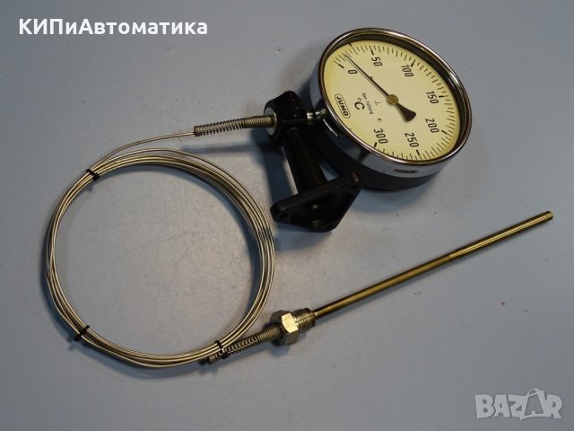 термометър капилярен JUMO 8222-23-16 contact dail thermometer ф160mm, 0/+300°C, снимка 4 - Резервни части за машини - 35228773