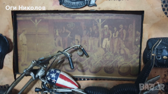 Рокерски макет на Харли, снимка 3 - Антикварни и старинни предмети - 52677476