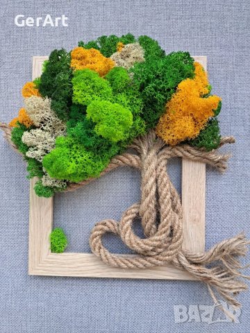 Арт пано "Дървото на живота" от скандинавски мъх, снимка 2 - Декорация за дома - 37545004