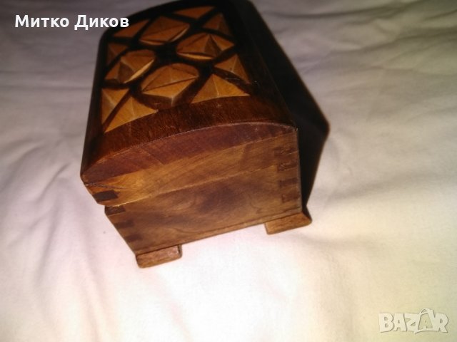Дървени кутии за бижута и други неща  байцвана и лакирана от соца нови-100х70х55мм, снимка 4 - Колекции - 30698856