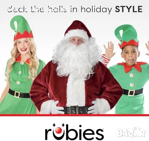 Нова Rubie's рокля Елф с шапка перфектна за празници костюм за парти, снимка 3 - Рокли - 48614402