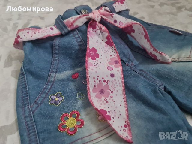 Детски дънки с бродерия, снимка 3 - Бебешки дънки - 39378641