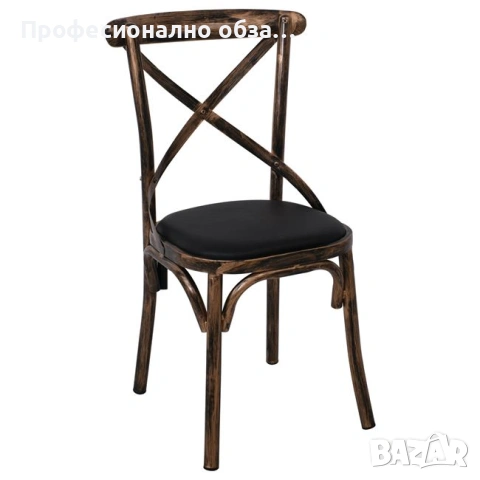 Метален стол тип ВИЕНСКИ,ТИРАНТИ,X-облегалка,с еко кожа,за външни условия и заведение, снимка 6 - Обзавеждане за заведение - 54149832