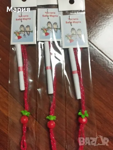 Мартенички със пожелания 100 бр , снимка 3 - Декорация за дома - 49088081