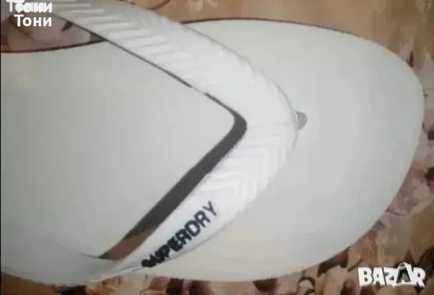 SuperDry Нови Мъжки Бели Чехли 45, снимка 4 - Мъжки чехли - 50689872