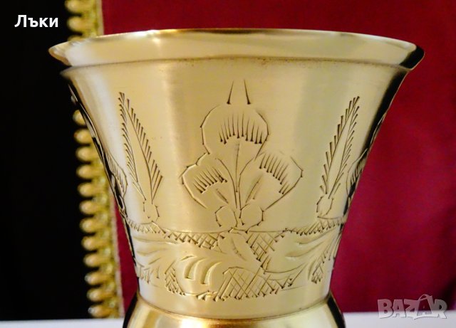 Бронзов бокал за вино,чаша за вино,шедьовър. , снимка 6 - Антикварни и старинни предмети - 30408141