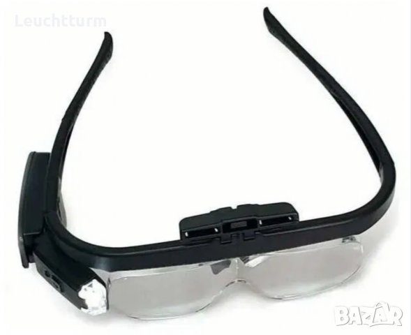 Бижутерски , нумизматични очила със сменяеми се лещи и 2 LED светлини, снимка 5 - Нумизматика и бонистика - 39809819