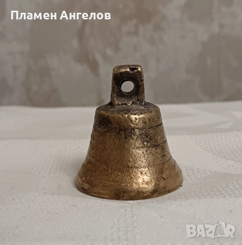 Стара бронзова/месингова камбанка, звънче, хлопка. 