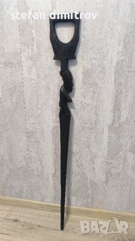 Африканска фигура от тиково дърво , снимка 10 - Антикварни и старинни предмети - 51158034