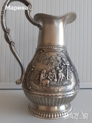 Комплект за вино от калай Antik*Vintage#69, снимка 4 - Антикварни и старинни предмети - 48510676