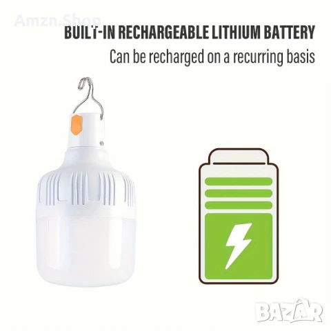 Преносима рибарска LED крушка къмпинг лампа за палатка акумулаторна, снимка 6 - Лед осветление - 50702433