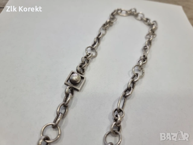 Дамски сребърен синджир, снимка 7 - Колиета, медальони, синджири - 54344560