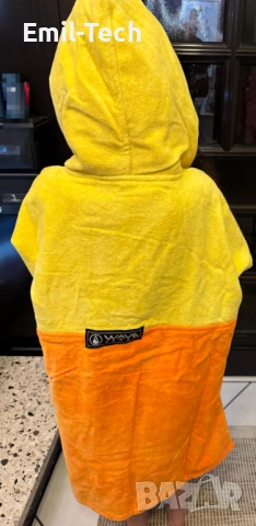 Детско Пончо 100% памук за плаж/басейн + ПОДАРЪК детски часовник, снимка 5 - Хавлии и халати - 54156273