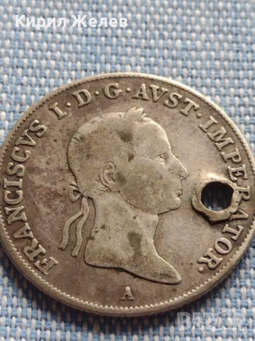 Сребърна монета 20 кройцера 1833г. Франц първи Виена Австрийска империя 13651, снимка 5 - Нумизматика и бонистика - 42900046