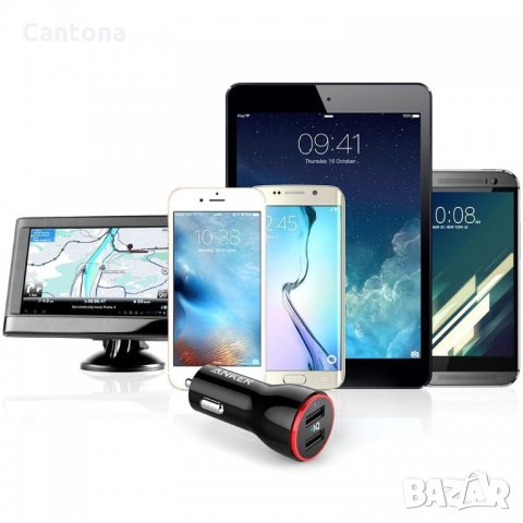 Anker PowerDrive 2 Ports Dual USB Car Charger с PowerIQ - зарядно за кола с два USB изхода за зарежд, снимка 2 - Зарядни за кола - 33985682