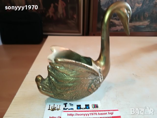 ЛЕБЕД-МЕД/МЕСИНГ МАСИВЕН ОТ ШВЕЦИЯ 1311221516, снимка 15 - Антикварни и старинни предмети - 38657078