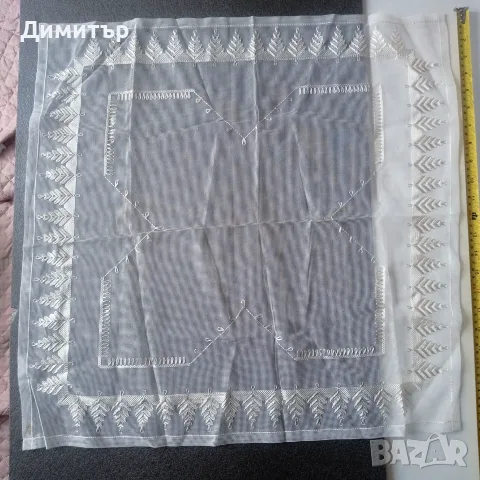 Ретро ръчно бродирани карета (8 бр.) – уникална прозрачна/найлонова панама, снимка 17 - Декорация за дома - 55903064