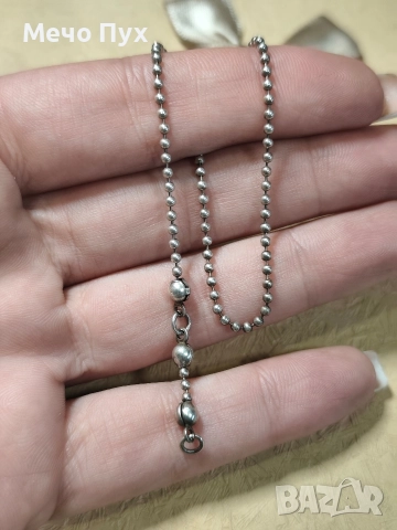 Сребърна гривна за крак (340), снимка 2 - Гривни - 52714412