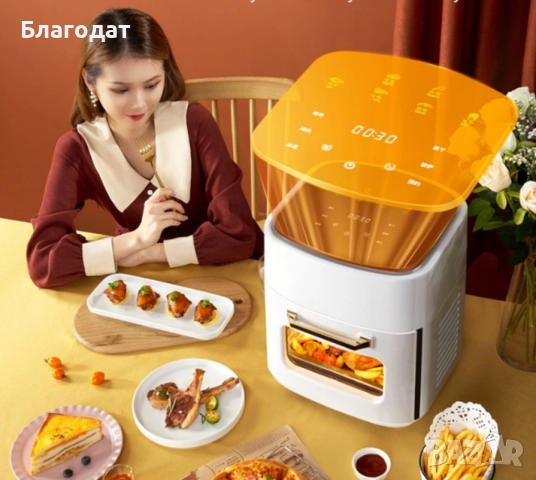 Трислоен Еър Фраеър със страхотно голям капацитет, снимка 5 - Фритюрници - 52509886