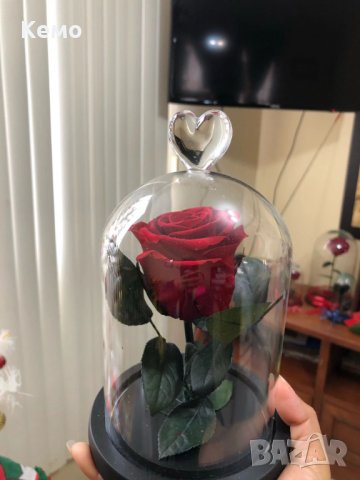 Вечна истинска роза в стъкленица, снимка 10 - Романтични подаръци - 31557958