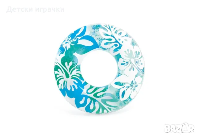 Надуваем пояс Clear Color INTEX, диаметър 91 см, PVC, тропически дизайн, 3 цвята, снимка 6 - Надуваеми играчки - 49928108