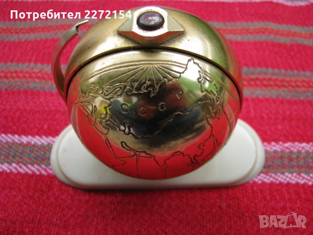 Часовник будилник Глобус, снимка 1 - Антикварни и старинни предмети - 34455335