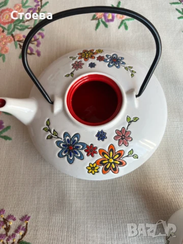оригинален керамичен чайник+ подарък, снимка 2 - Декорация за дома - 50638965