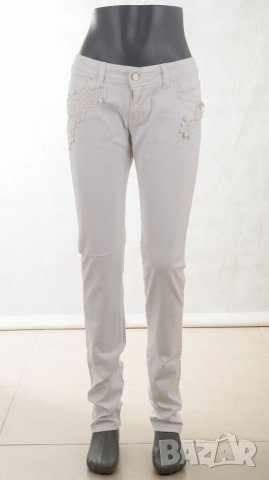 Бял дамски панталон Phard - W33, снимка 1 - Панталони - 42652835