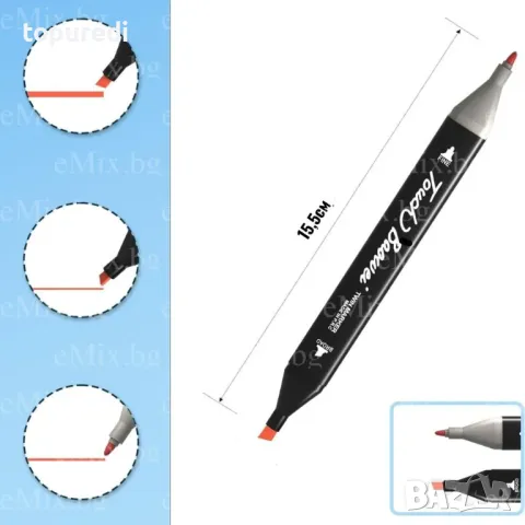 80 БР. КОМПЛЕКТ ЗА РИСУВАНЕ - МАРКЕРИ TOUCH, снимка 5 - Рисуване и оцветяване - 47770946